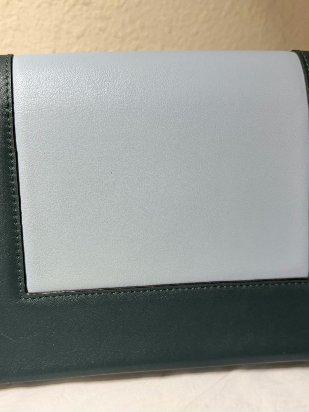 Céline Paris Two-Tone Leather Shoulder Bag - blue & Dark Green - Picture 3 of 12